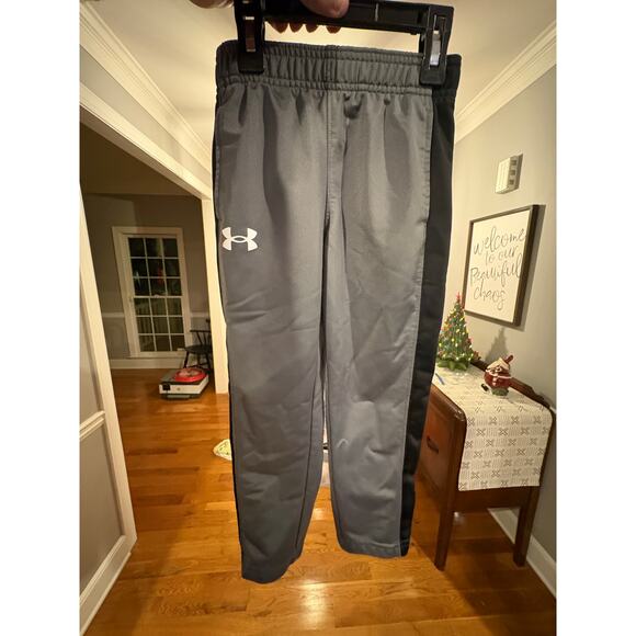 Under Armour Youth Track Pants – Gray/Black – Size 4 - Picture 4 of 7